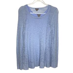 J‎ Jill Womens XS Petite 2 Piece Sweater Set Blue Sweater Shell Tank Fairycore